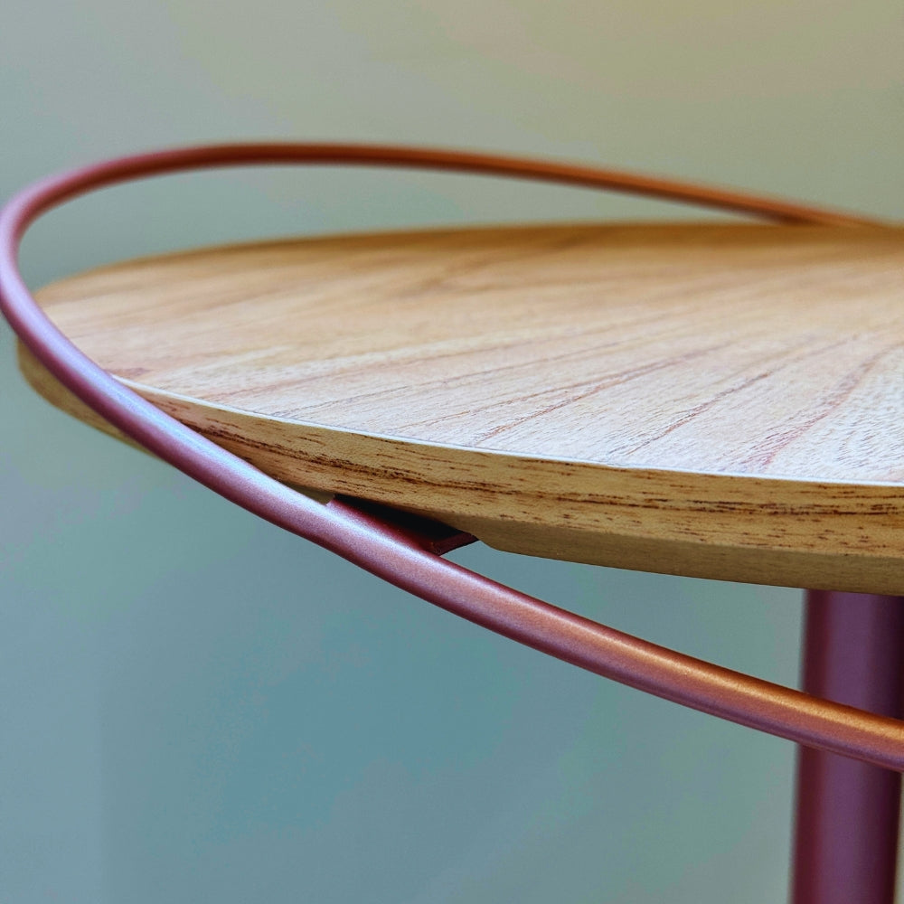Mesa Lateral Elo Lamina Natural Cinamomo Grande