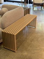 Banco Ripado Metal Areia 140x35 cm