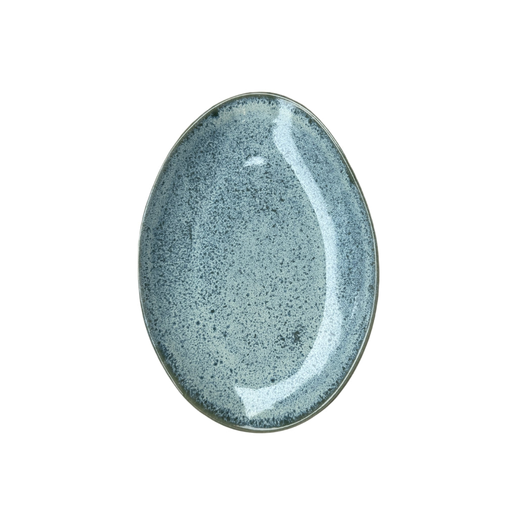 Prato Sobremesa Oval Verde Granite