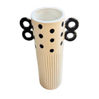 Vaso Cerâmica Nobu Preto/Branco
