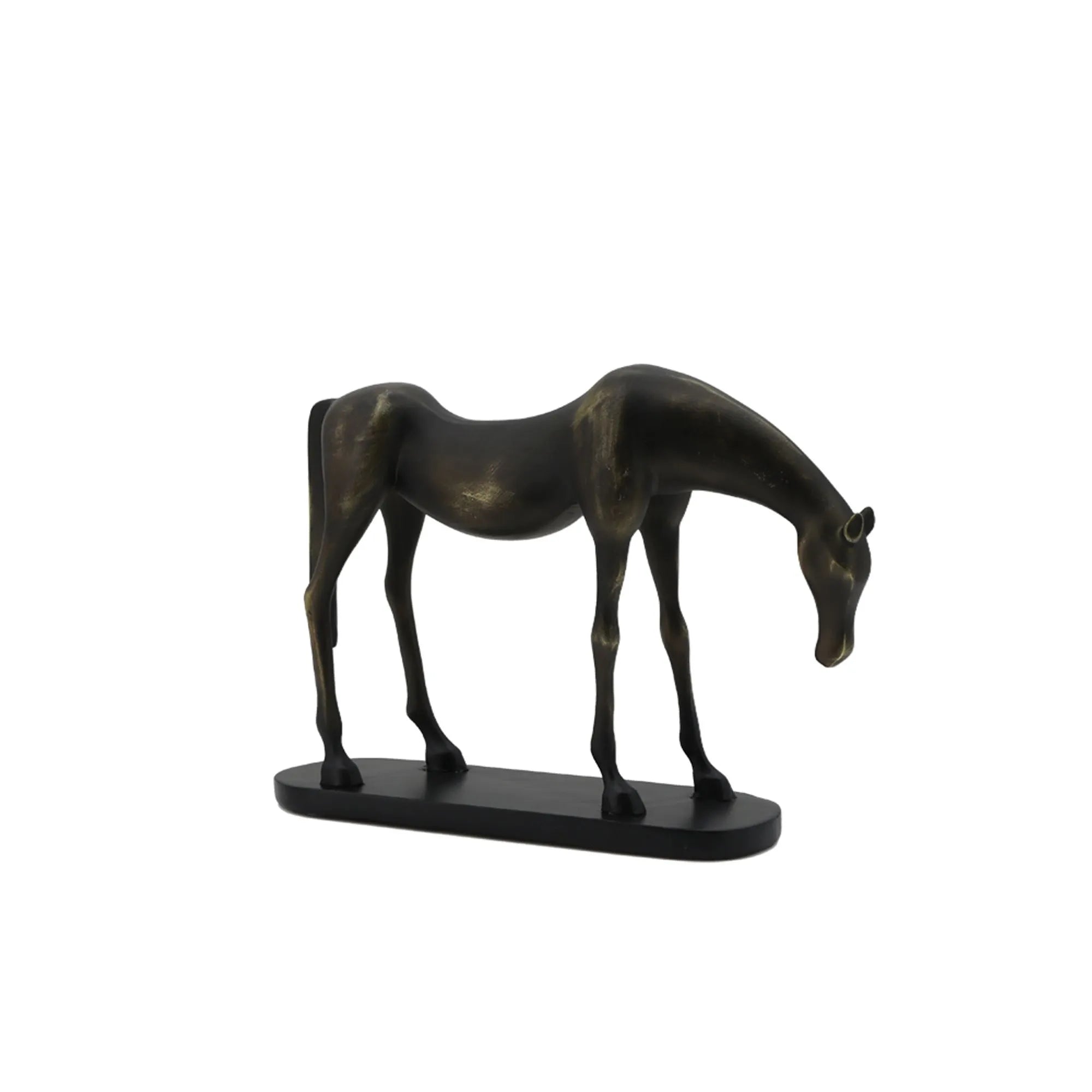 Escultura Cavalo Bronze 22X28X10 Resina