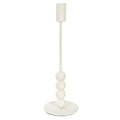 Castiçal 26X9cm Aço Inox Off White