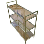 Aparador 80X79,5X30 Metal Dourado com Espelho