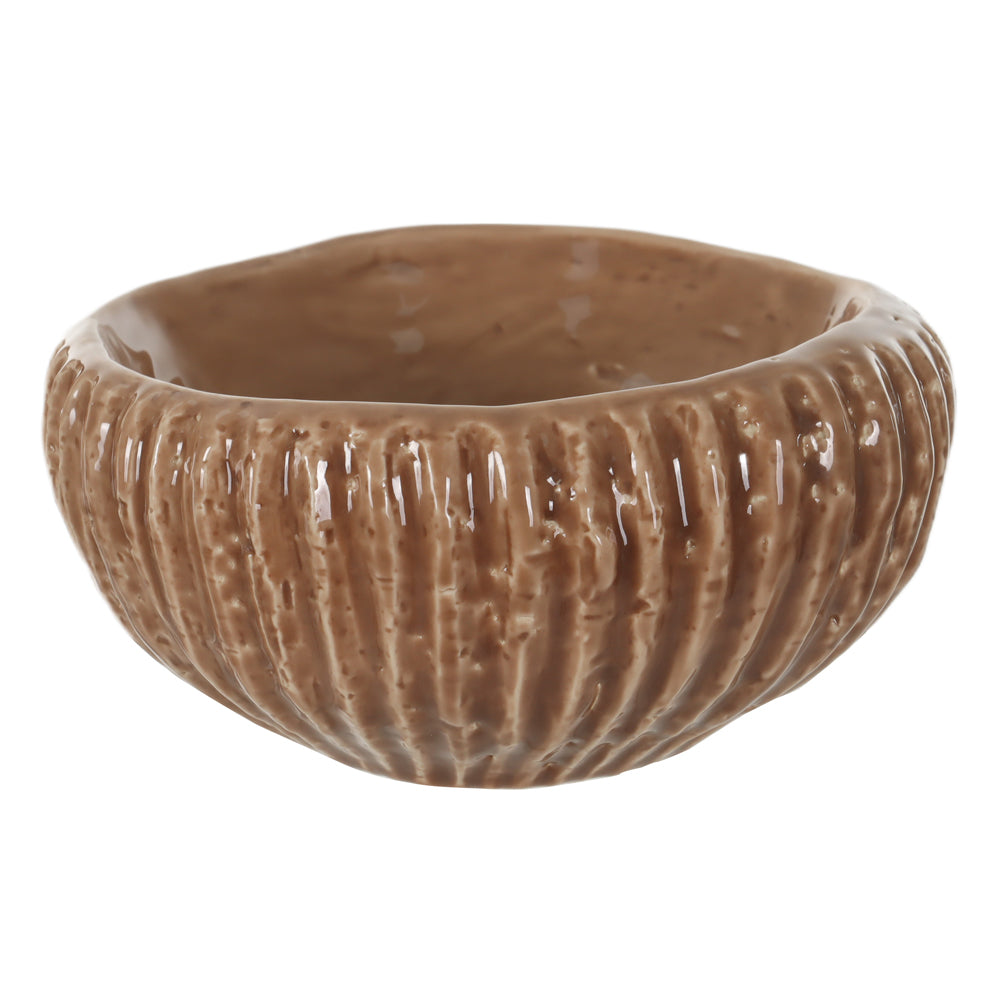 Bowl 8X17,5 Cerâmica Marrom com Textura