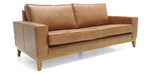 Sofá Leblon  240 x 90 cm  Couro Caramelo