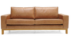 Sofá Leblon  240 x 90 cm  Couro Caramelo