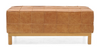 Puff Couro Caramelo 100x42x44cm