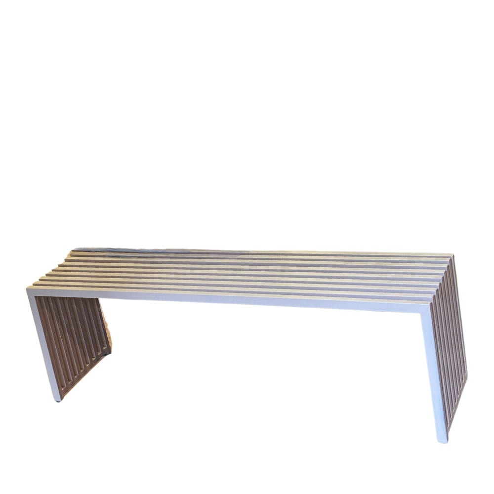 Banco Ripado Metal Areia 140x35 cm