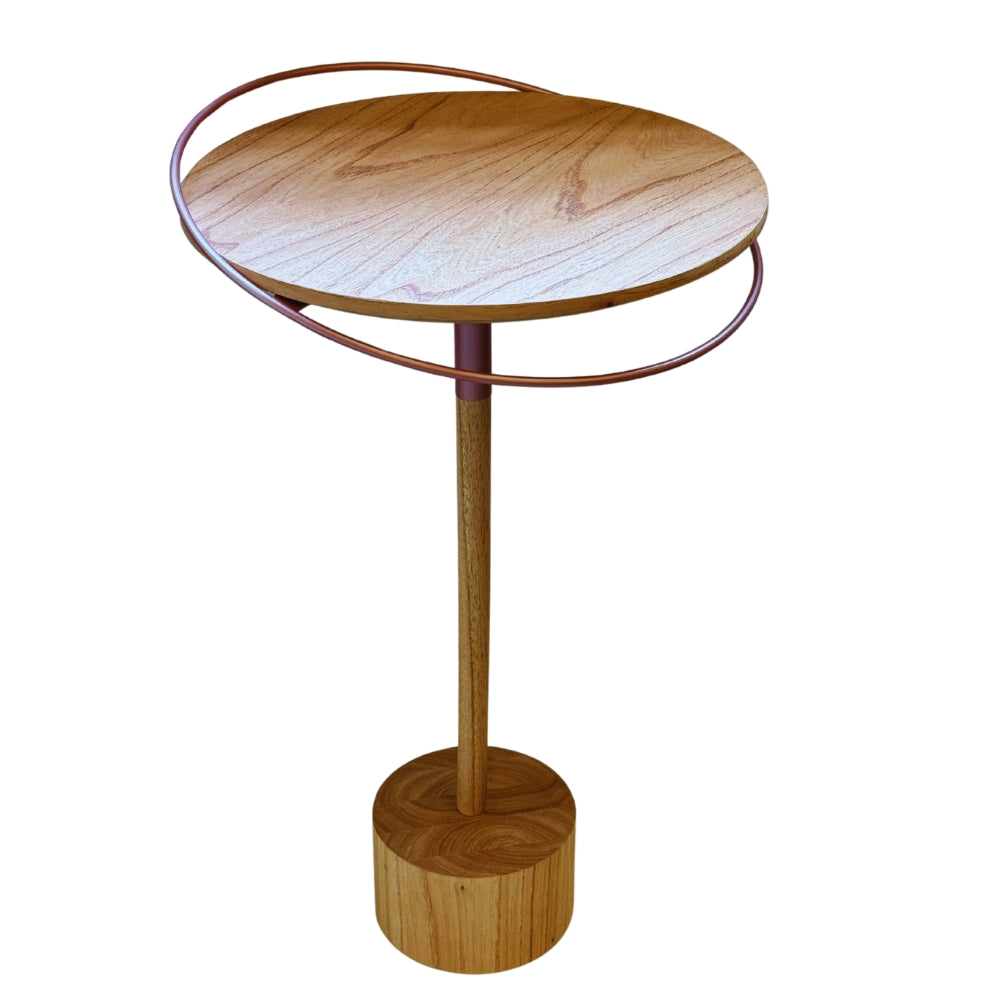 Mesa Lateral Elo Lamina Natural Cinamomo Grande
