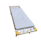 Banco Orbita Couro Off White 176 x 59 cm