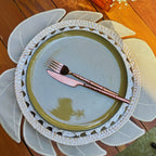 Sousplat Rattan Natural Branco