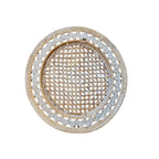Sousplat Rattan Natural Branco