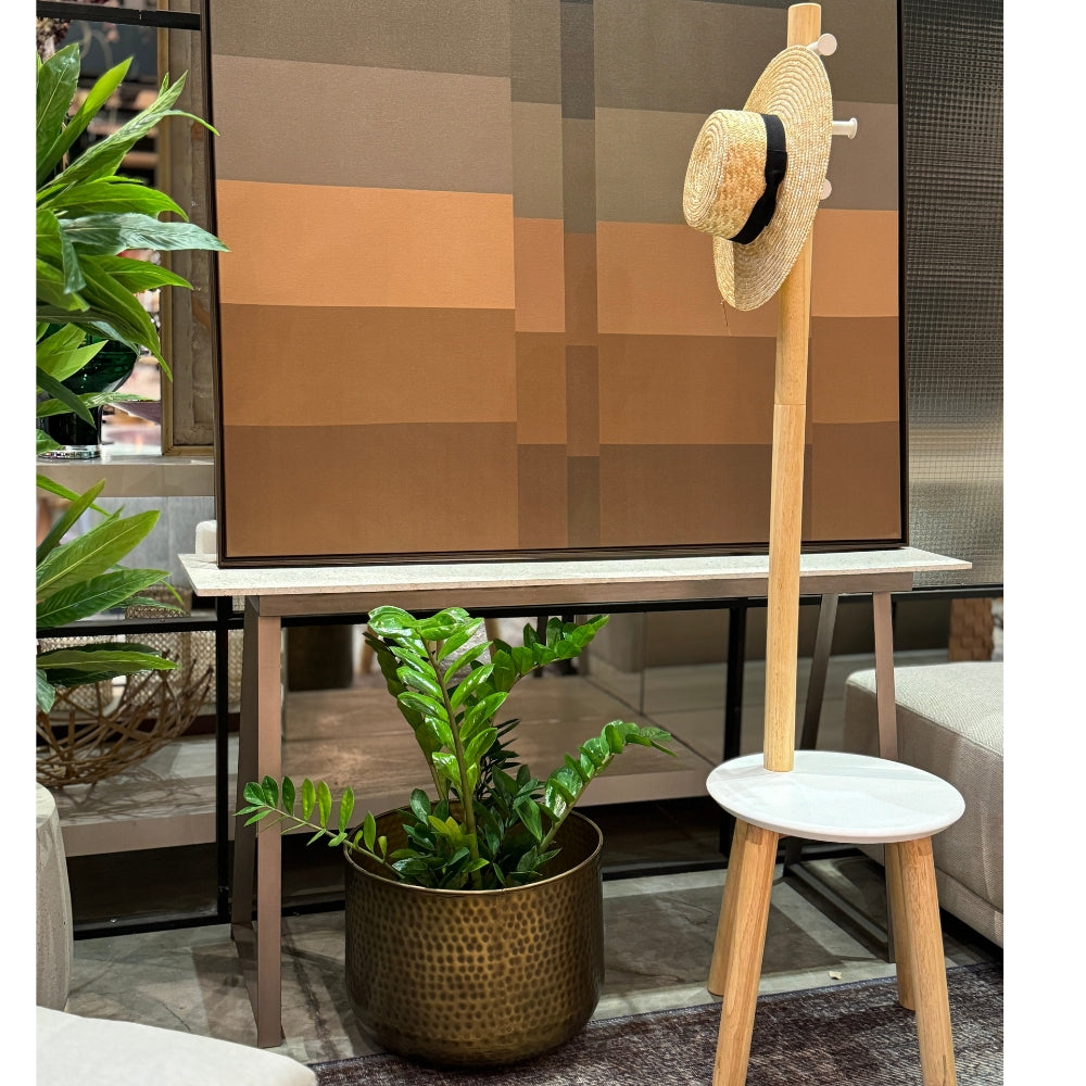 Cabideiro Pillar Umbra com Banco 6 Ganchos