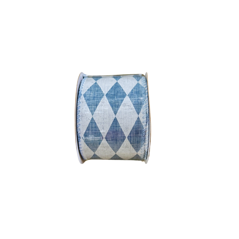 Fita 9,14M Aramada Linho Branco/Azul