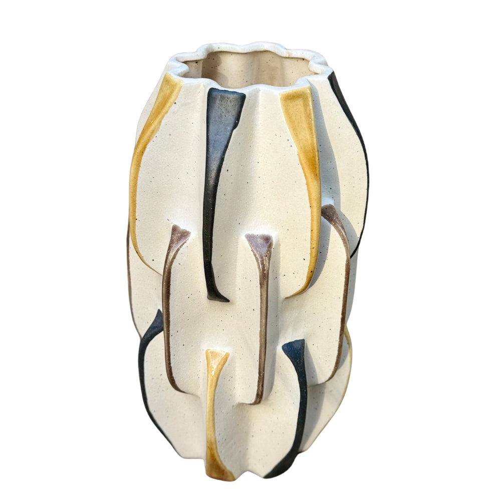 Vaso 36,5X20 Caleidoscopio Marrom