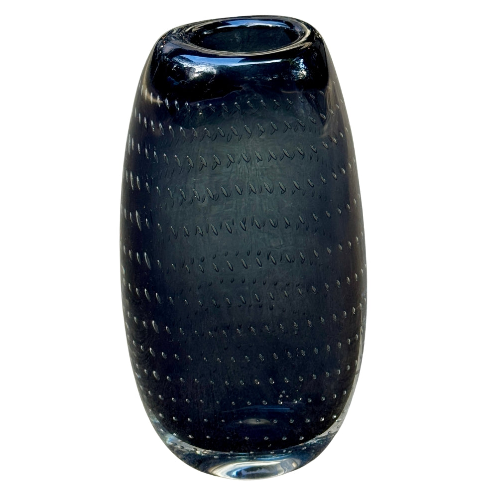 Vaso Vidro Preto 30cmx12cmx7cm