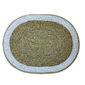 Jogo Americano Oval Branco e Cru