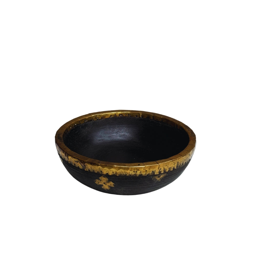 Bowl Madeira e Metal 25cm