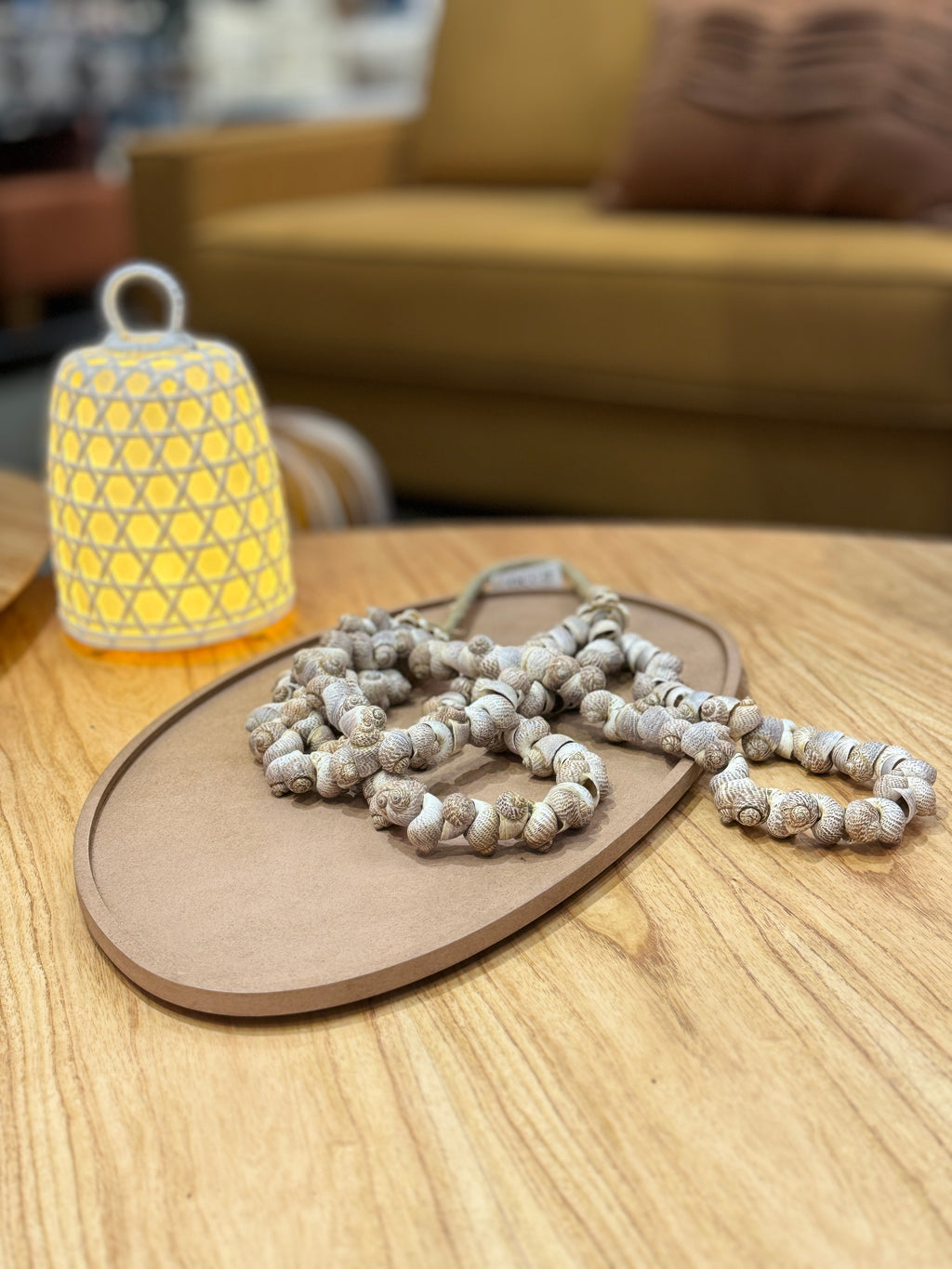 Luminária Led Rattan Branco