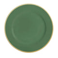 Sousplat Verde Borda Dourada