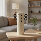 Vaso Cerâmica Nobu Preto/Branco