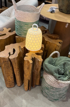 Luminária Led Rattan Branco