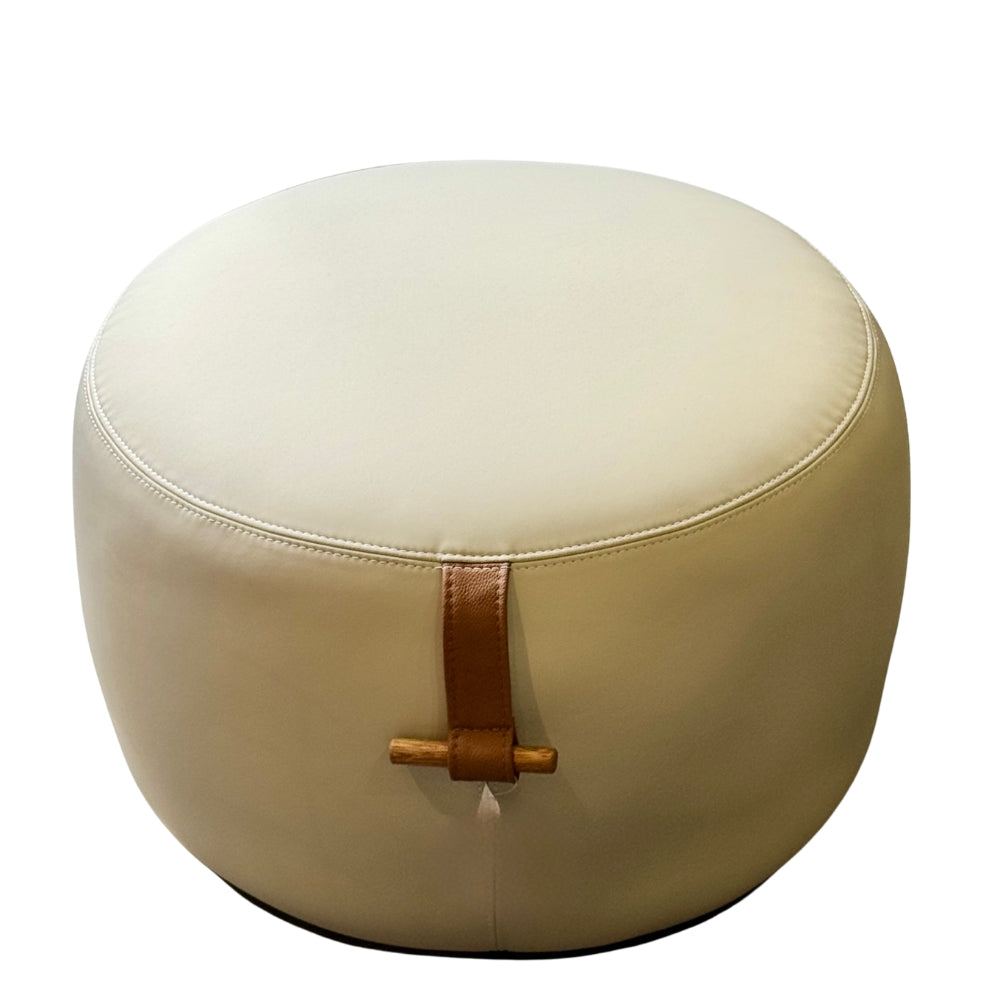 Puff 37X57 Plummy Soft Cinza Inox