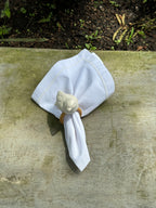 Conjunto Argolas de Pássaros Cerâmicas Branco Fosco