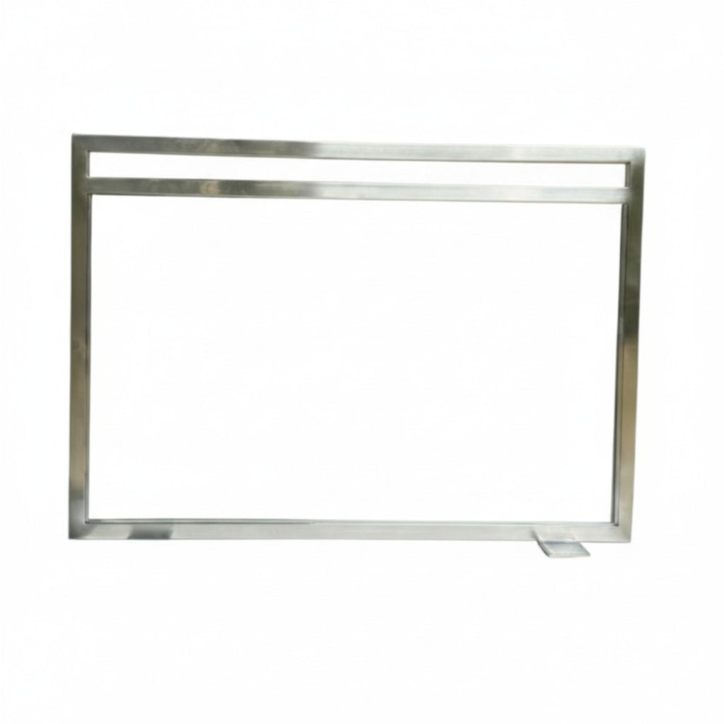 Frente Lareira Inox e Vidro Temperado 70x50cm