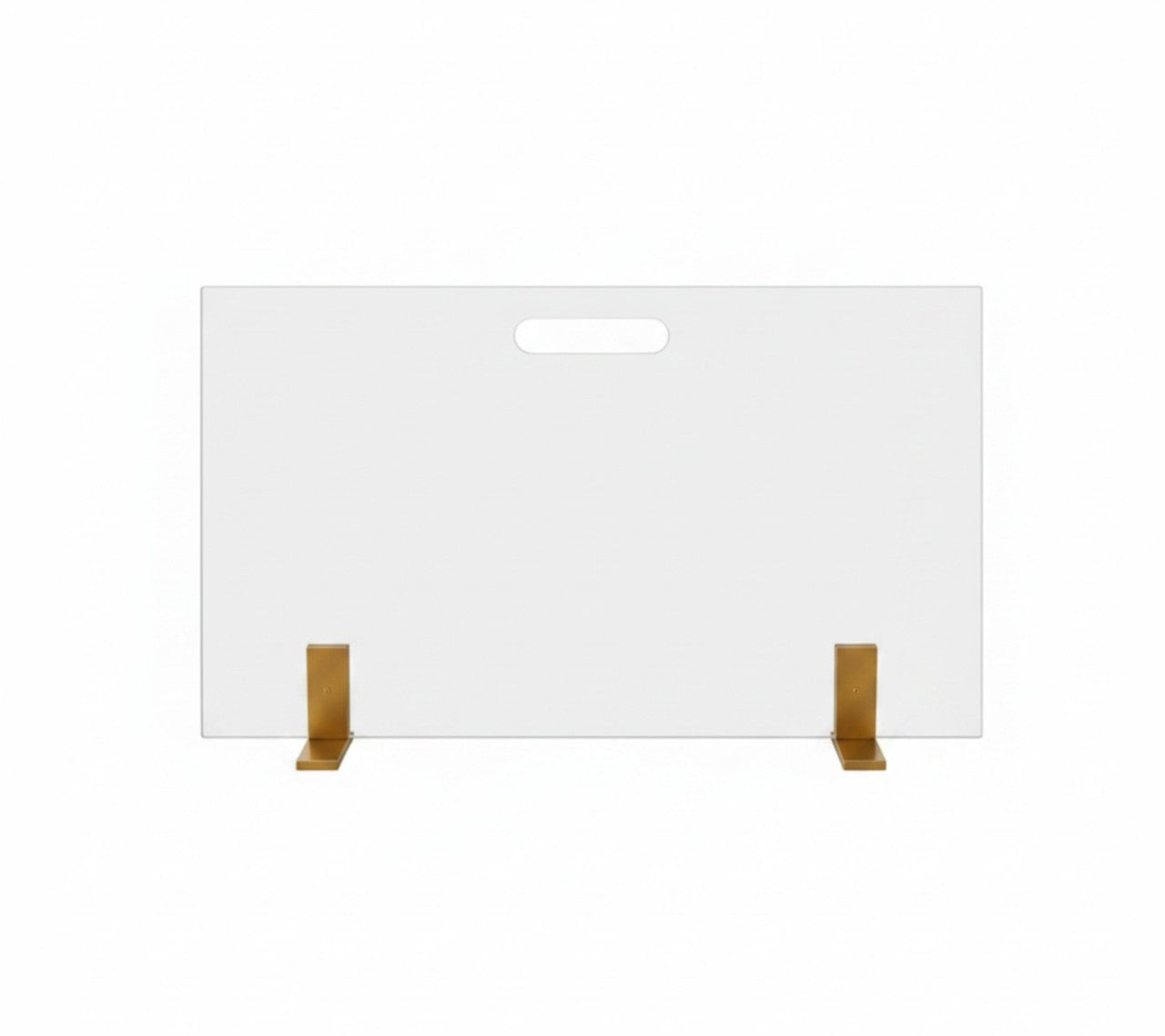 Frente Lareira Vidro Dourado 80X32