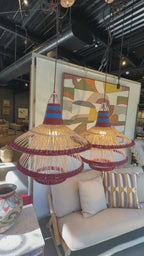 Luminária Rattan Vinho 60X65