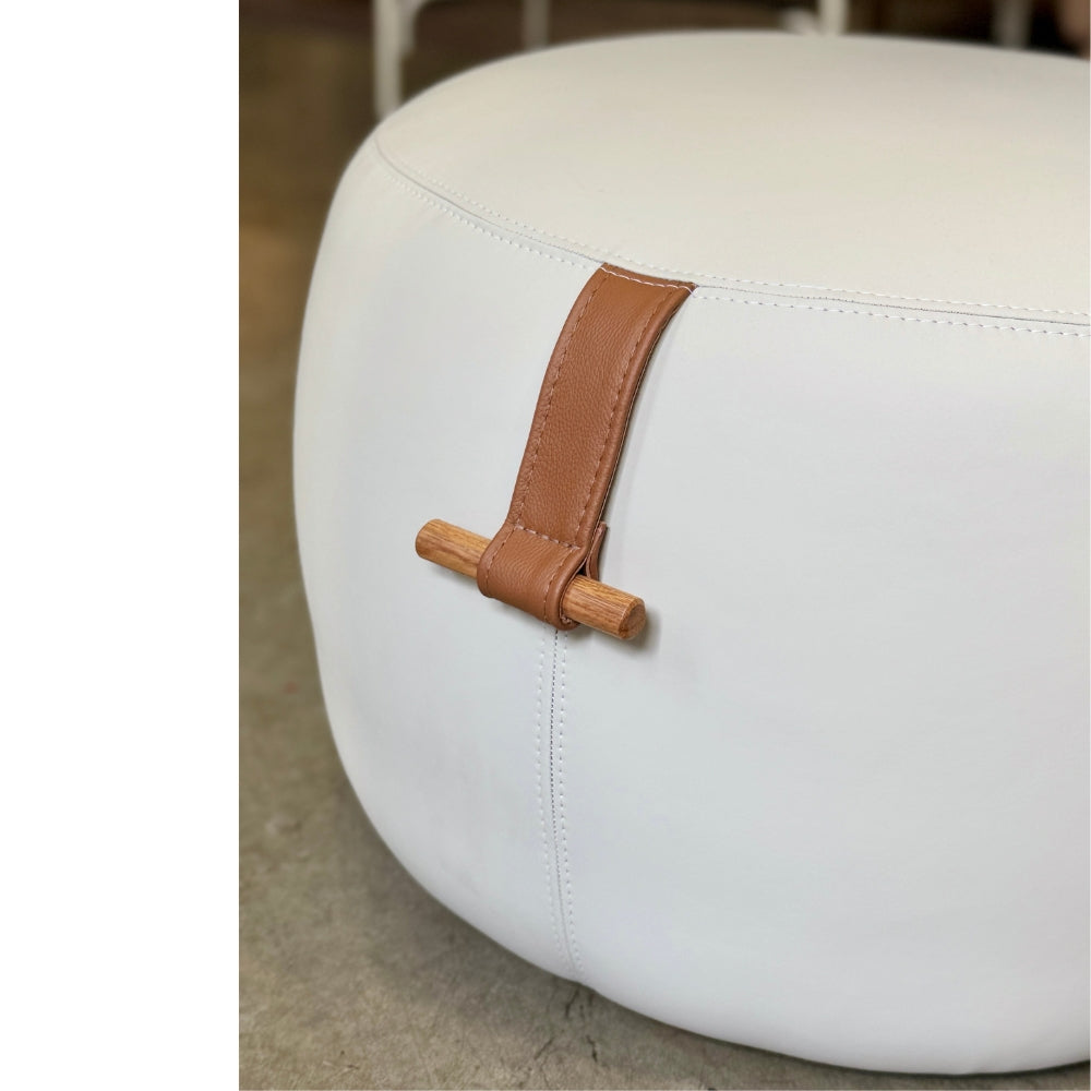 Puff 37X57 Plummy Soft Cinza Inox