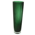Vaso 40X14 Vidro Verde Canelado
